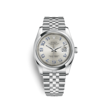 Rolex Datejust 36 Stainless Steel Domed / Jubilee / Silver Arabic