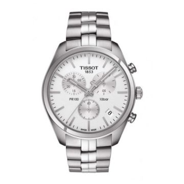 Tissot PR 100 Chronograph Quartz 41 Stainless Steel / Silver / Bracelet