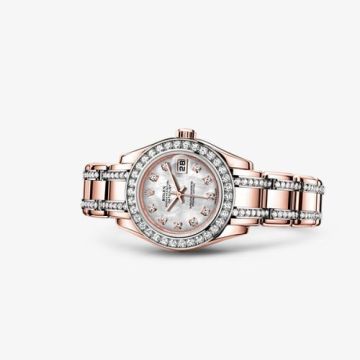 Rolex Datejust Pearlmaster 29 Everose Diamond Mother of Pearl Diamond