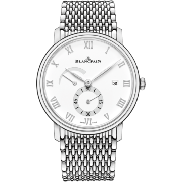 Blancpain Villeret Ultraplate Power Reserve Date Stainless Steel / White / Bracelet