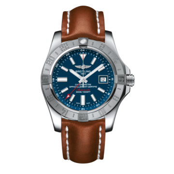 Breitling Avenger II GMT Stainless Steel / Mariner Blue / Calf / Folding