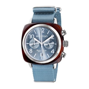 Briston Clubmaster Classic Chrono Bleu Glacier