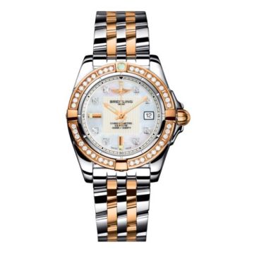 Breitling Galactic 32 Stainless Steel / Rose Gold / Diamond / Pearl Diamond / Bracelet