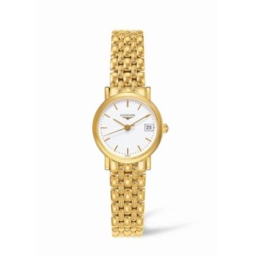 Longines Presence 23.5 Quartz Yellow Gold / White / Bracelet