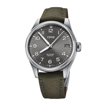 Oris Big Crown ProPilot Big Date Stainless Steel / Grey / Fabric
