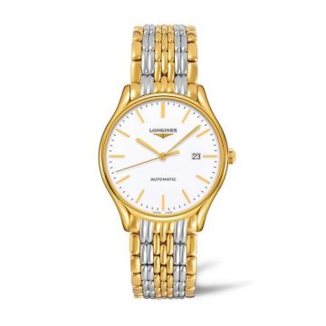Longines Lyre 40 Automatic PVD Gold / White / Bracelet