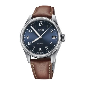 Oris Big Crown ProPilot Big Date Stainless Steel / Blue / Leather