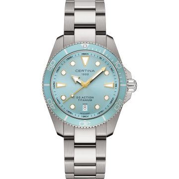 Certina DS Action 40 Quartz Titanium / Light Blue