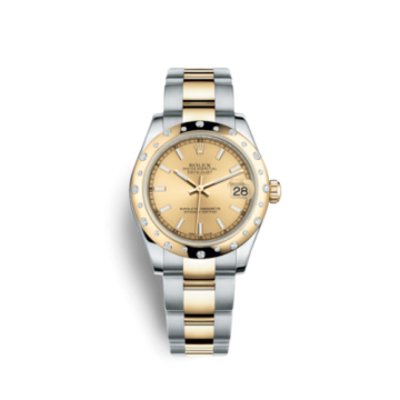 Rolex Datejust 31 Rolesor Yellow Domed Diamond / Oyster / Champagne