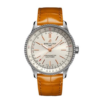 Breitling Navitimer 1 35 Automatic Stainless Steel / Silver / Croco / Pin