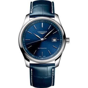 Longines Master Collection 40 Date Stainless Steel / Blue / Alligator