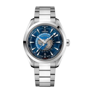 Omega Seamaster Aqua Terra 150M Master Chronometer 43 Worldtimer Stainless Steel / Blue / Bracelet