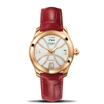 Glashütte Original Lady Serenade Rose Gold / MOP - Index Line / Alligator