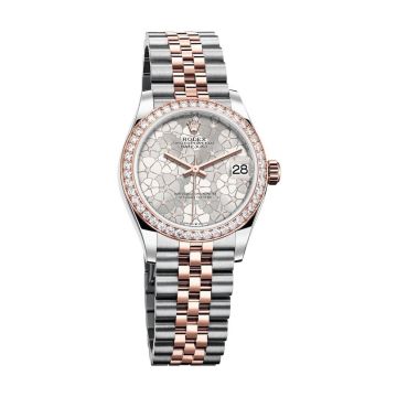 Rolex Datejust 31 Stainless Steel/ Rose Gold - Diamond / Silver - Floral / Jubilee