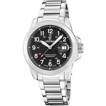 Festina Swiss Field Date Silvery / Black