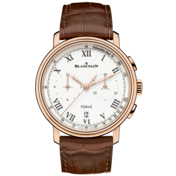 Blancpain Villeret Chronographe Flyback Pulsomètre Red Gold / Enamel