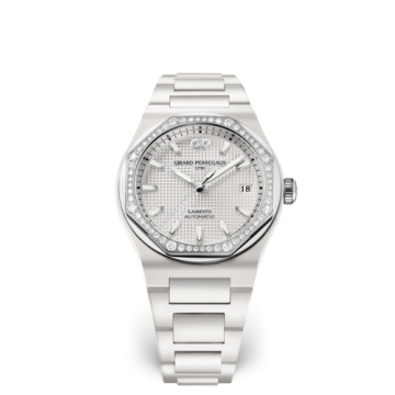 Girard-Perregaux Laureato 38 Automatic Ceramic / White / Bracelet