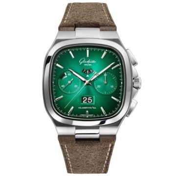 Glashütte Original Seventies Chronograph Panorama Date Green / Nubuck / Folding