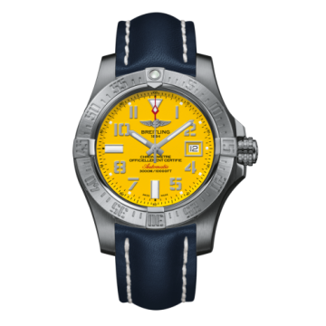 Breitling Avenger II Seawolf Stainless Steel / Cobra Yellow / Calf / Folding