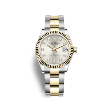 Rolex Datejust 31 Stainless Steel / Yellow Gold / Fluted / Silver - Diamond / Oyster