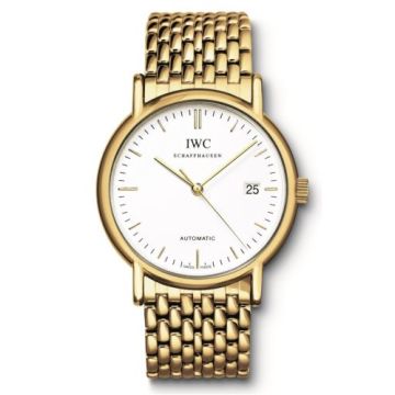IWC Schaffhausen Portofino Automatic / Yellow Gold / White / Bracelet