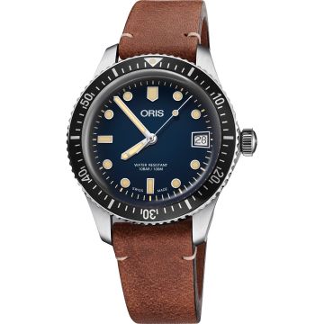 Oris Divers Sixty-Five 36 Stainless Steel / Blue / Calf