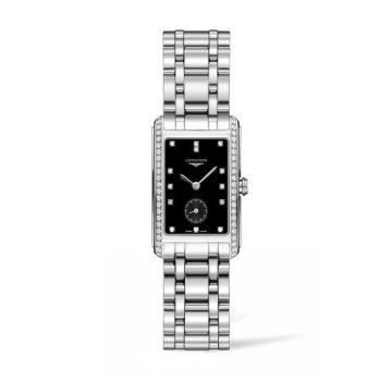 Longines DolceVita 23 Quartz Stainless Steel / Diamond / Black / Bracelet