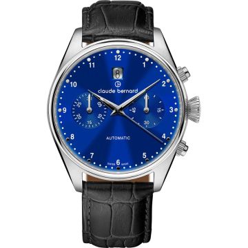 Claude Bernard Proud Heritage Automatic Chronograph Black / Blue