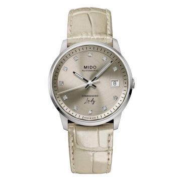 Mido Commander Lady  Stainless Steel / Brown - Diamond