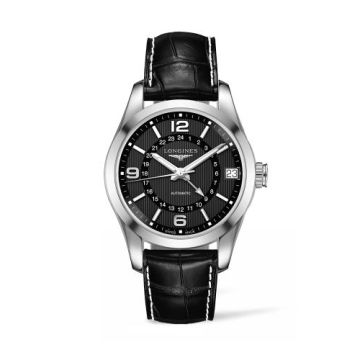 Longines Conquest Classic 42 GMT Stainless Steel / Black