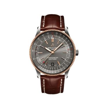 Breitling Navitimer Automatic 41 Automatic Stainless Steel / Rose Gold / Grey / Croco - Folding
