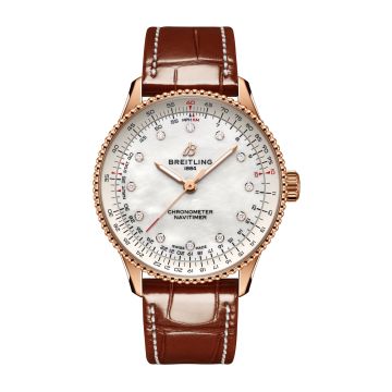 Breitling Navitimer Automatic 36 Red Gold / MOP / Alligator