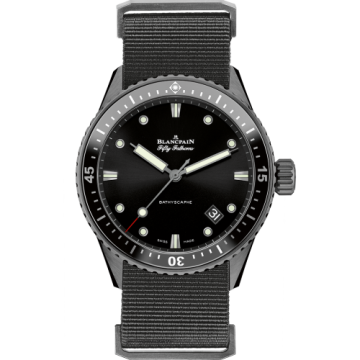 Blancpain Fifty Fathoms Bathyscaphe Ceramic / Black / NATO