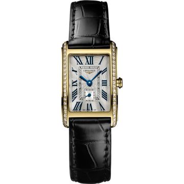Longines DolceVita 20.5 Quartz Yellow Gold - Diamond / Silver - Roman