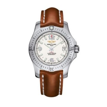 Breitling Colt 36 Stratus Silver / Calf / Pin
