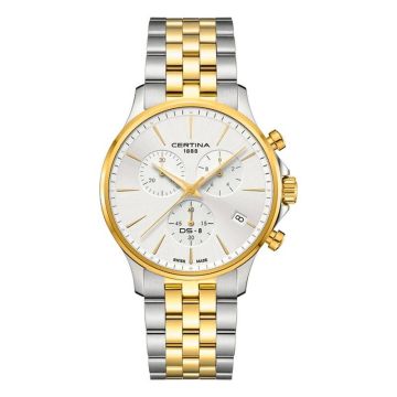 Certina DS-8 Chrono Stainless Steel - Yellow Gold / Silver / BRacelet
