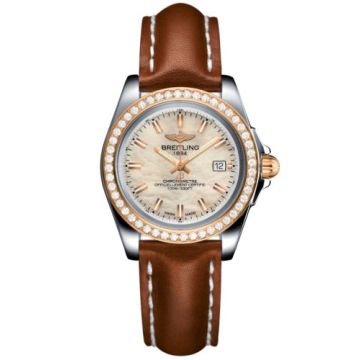 Breitling Galactic 32 Sleek Edition Stainless Steel / Rose Gold / Diamond / Pearl / Calf