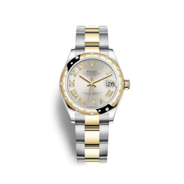 Rolex Datejust 31 Stainless Steel / Yellow Gold / Domed - Diamond / Silver - Roman / Oyster