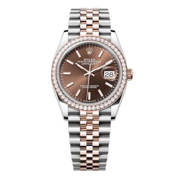 Rolex Datejust 36 Stainless Steel - Everose -  Diamond / Chocolate / Jubilee