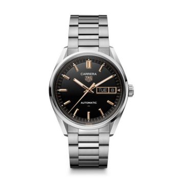 TAG Heuer Carrera Day Date Stainless Steel / Black / Bracelet