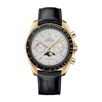 Omega Speedmaster Moonphase Chronograph Master Chronometer Yellow Gold / Silver