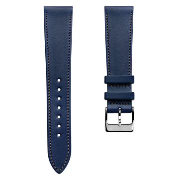 Missouri Vintage Leather Watch Strap - Navy - 19mm