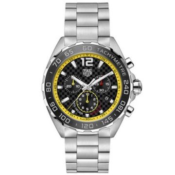 TAG Heuer Formula 1 Chronograph Quartz Stainless Steel / Carbon - Yellow / Bracelet