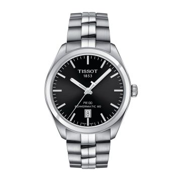 Tissot PR 100 Powermatic 80 39 Stainless Steel / Black / Bracelet