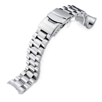 Endmill Watch Band compatible with Seiko Solar Power SSC015, Diver Clasp Brushed - 8mm