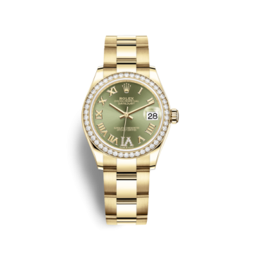 Rolex Datejust 31 Yellow Gold / Diamond / Olive  - Roman / Oyster