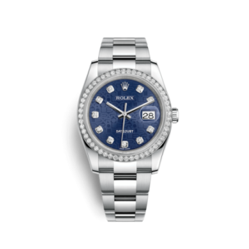 Rolex Datejust 36 Stainless Steel Diamond / Jubilee / Blue Computer