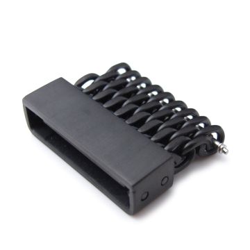 18mm,20mm,22mm or 24mm Stainless Steel mesh band extension piece, PVD Black - 24mm