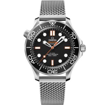 Omega Seamaster Diver 300M Master Co-Axial 42 No-Date Stainless Steel / Black - Orange / Mesh