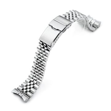 Super-JUB II Watch Band for Orient Mako 40, 316L Stainless Steel Brushed Baton Diver Clasp - 20mm